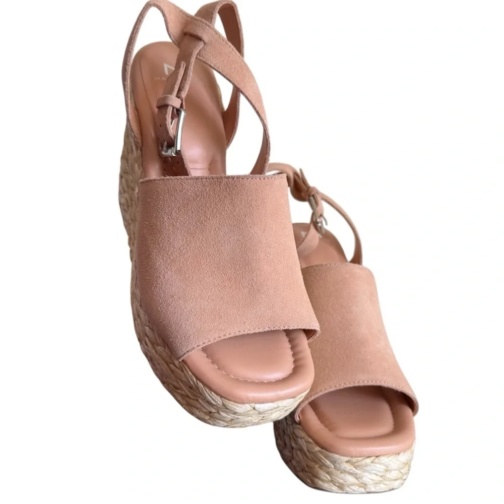 Marc Fisher Nelly Suede Espadrille Wedge Sandal NEW Size 9.5